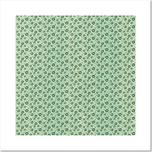 Green Mint spotted background Posters and Art